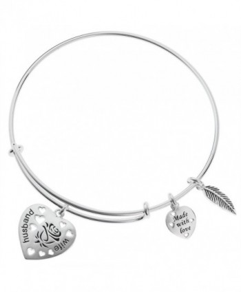 Sterling Husband Feather Adjustable Bracelet