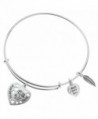 Sterling Husband Feather Adjustable Bracelet