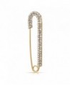 Bling Jewelry Clear Crystal Social Awareness Safety Pin Brooch Gold Plated - CM12NRJEUS4