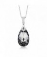 Nirano Collection Silver Night Teardrop Pendant Created with Swarovski Crystals - CT12O2VAAVD