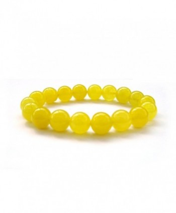 10mm Yellow Stone Beads Yoga Meditation Wrist Japa Mala Rosary Bracelet - CV117PUN7AJ