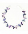 Beautiful Purple Abalone Paua Shell Butterfly Silver Colour Bracelet In Gift Box - D - CE116DY4JSD