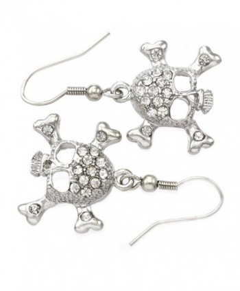 Earrings Crossbones Rhinestones Fashion Jewelry