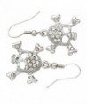 Earrings Crossbones Rhinestones Fashion Jewelry