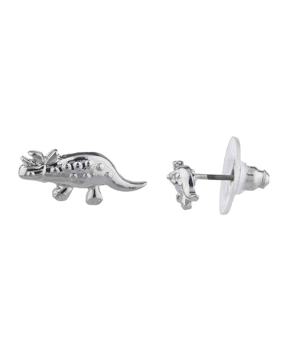 Silver Tone Dinosaur Jurassic Park T Rex Stud Earring Set 6 prs ...