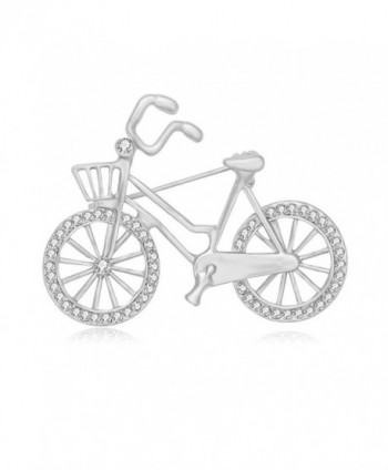 SENFAI Sports Style Gold Color Bike and Bicycle Brooch for Sportsperson - CZ1852TC3OK