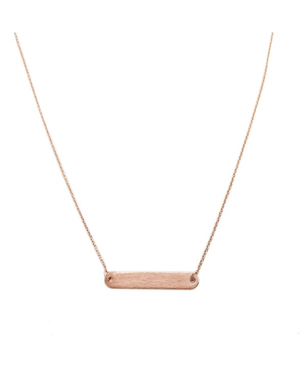 HONEYCAT Rounded Necklace Minimalist Delicate - Rose Gold - CO120Y51OE3