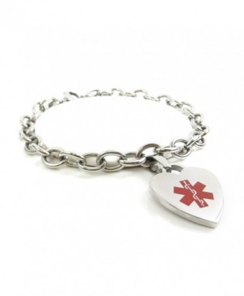 MyIDDr - Pre-Engraved & Customized Women's Taking Warfarin Medical Charm Bracelet- Steel O-Link - C511HUXAPIX