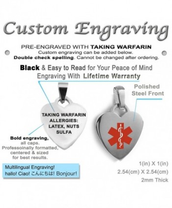 MyIDDr Pre Engraved Customized Warfarin Link
