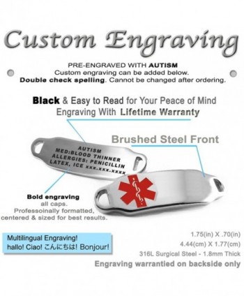 MyIDDr Pre Engraved Customizable Medical Bracelet