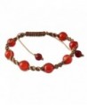 NOVICA Adjustable Shamballa Bracelet Chalcedony