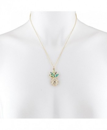 Lux Accessories PIneapple Pendant Necklace