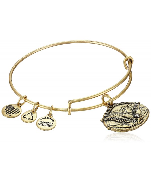 Alex and Ani Guardian of Freedom Expandable Wire Bangle Bracelet- 2.5" - Rafaelian Gold - C111T8VQUVR