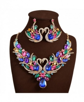 JewelryLove Necklace Statement Necklaces Earrings - " Multi " - C812N4Q4YQZ
