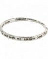 Heirloom Finds Serenity Prayer Silver Tone Twist Bangle Recovery Bracelet - CR119K67HO9