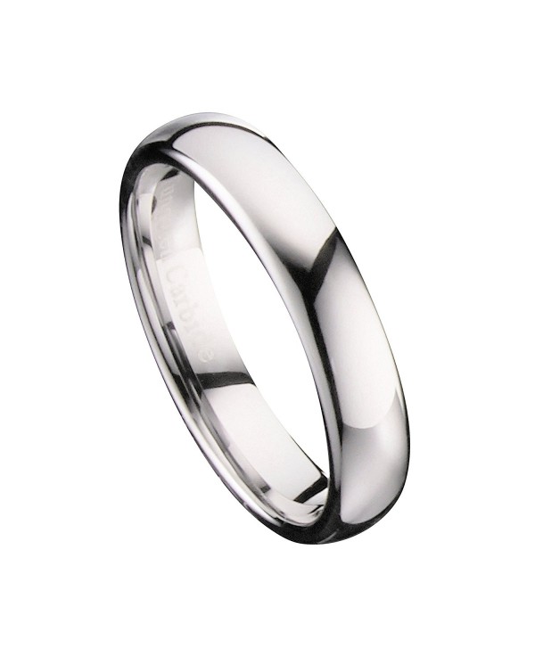 MJ 4mm Mirror Polished Comfort Fit Ring Tungsten Carbide Wedding Band - CE11SO0NFMP