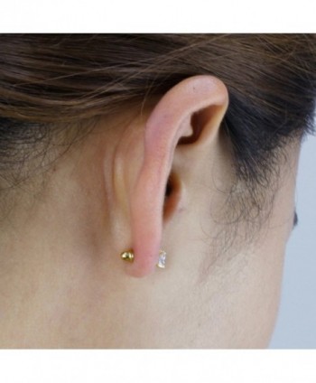 Plated Cluster Flower Screwback Earrings in Women's Stud Earrings