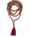 Rudraksha 8mm with Amethyst Pendant 108 Prayer Bead Mala (Amethyst Pendant) - CK11FJSTXVH