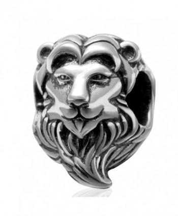 925 Sterling Silver "Lion Head" Charm Bead 3222 - CJ1297E93NV