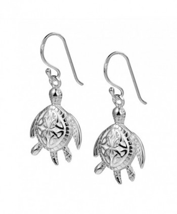 Turtle Triquetra Finish Sterling Earrings