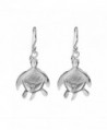 Turtle Triquetra Finish Sterling Earrings in Women's Drop & Dangle Earrings
