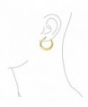 Bling Jewelry Polished Hammered Earrings in Women's Hoop Earrings