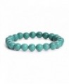 iSTONE Gemstone Bracelets Natural Gemstones Birthstone Handmade Healing Power Crystal Beads 7.5'' - Turquoise - CC1840W7EMO