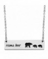 KUIYAI Sweet Family Mama and Baby Bear Necklace Bracelet Bangle Gift for Mothers - bar 2 cubs - CS17Z5QLY0R