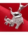 Elephant Pendant Necklace Platinum Jewelry in Women's Pendants