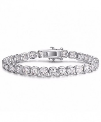 Caperci Silver Cubic Zirconia Tennis Bracelet for Women- 7.25'' - C212BCRUCSL