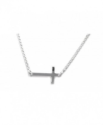 DTLA Sideways Cross Sterling Silver .925 Necklace - CL11NI72GKL