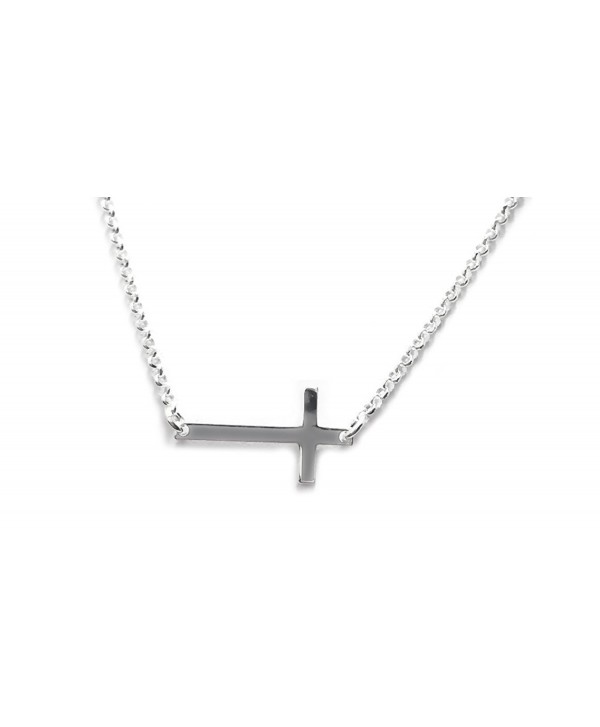 DTLA Sideways Cross Sterling Silver .925 Necklace - CL11NI72GKL