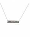 Lux Accessories Burnish Silvertone Be Brave Keep Going Nameplate Verbiage Necklace - C112L9TYQUH