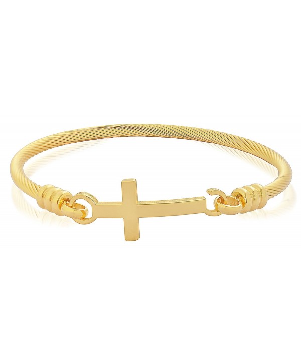 Stainless Bracelet Christian Diameter - Gold - CA1867M9IUT