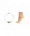 Athena Silvertone Crab Charm Barefoot Sandals Anklet w/Gift Box - C617Y7LGSYL