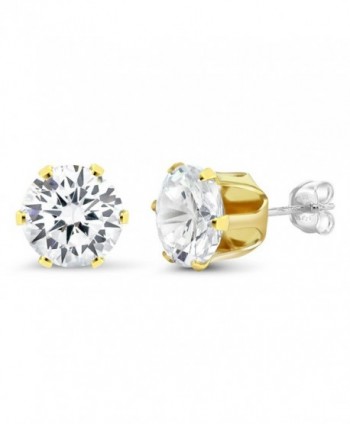 Sterling Silver Yellow Zirconia Earrings