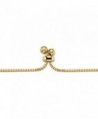 Zirconia Gold Plated Adjustable Drawstring Bracelet