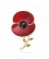 Poppy Brooches Remembrance Sunday Red Flower Rhinestone Badges Banquet Enamel Poppy Lapel Pin - CV187DH5KRZ