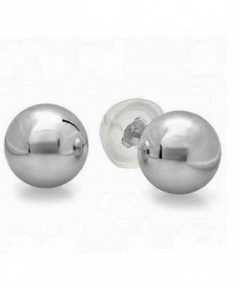 White Balls Earrings Comfort Silicone