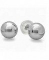 White Balls Earrings Comfort Silicone