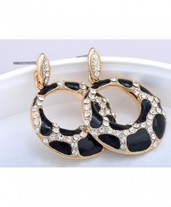 Alilang Womens Rhinestones Spotted Earrings