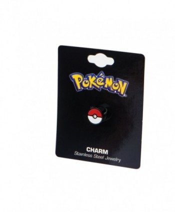 Pokemon Pokeball Black Plated Stainless in Women's Stud Earrings