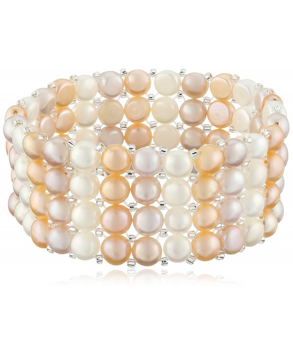 Bella Pearl Triple Row Light Multi-Stretch Bracelet - CJ128DPLZ9F