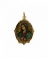 Virgen De Guadalupe Medal (Gold-tone) Frame-shapped Virgin Mary Catholic Pray Handmade Medal - CL11MV1FNQJ