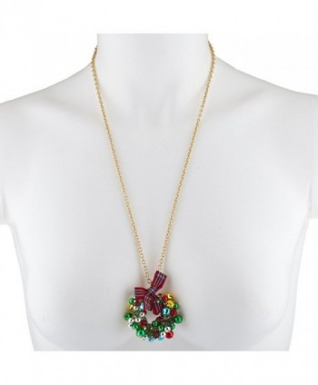 Lux Accessories Christmas Necklace Earring