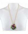 Lux Accessories Christmas Necklace Earring