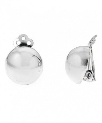 Sterling Silver Polished Clip-on Earrings (Round or Oval) - CV11GYYYYXH