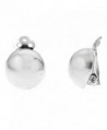 Sterling Silver Polished Clip-on Earrings (Round or Oval) - CV11GYYYYXH