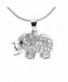 chelseachicNYC Crystal Raised Elephant Necklace