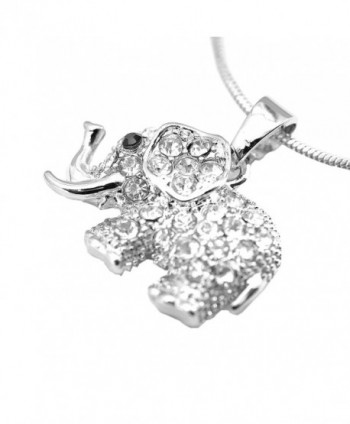 chelseachicNYC Crystal Raised Elephant Necklace in Women's Pendants